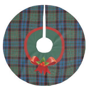 Farbenfroher schottischer Clan MacNicol Polyester Weihnachtsbaumdecke