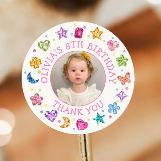 Farbenfroher She's A Gem Geburtstagsticker Runder Aufkleber