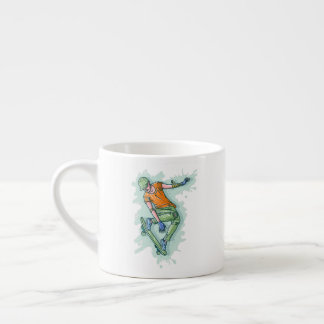 Farbenfroher Skater, lustige Illustration Espressotasse