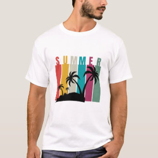 farbenfroher Sommer T-Shirt