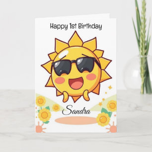 Farbenfroher Sonnenschein zum Geburtstag Karte