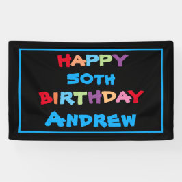 Farbenfroher Spaß benutzerdefinierten Jahr Name Da Banner