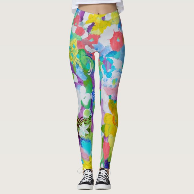Farbenfroher Spaß durch Lydias Art Sangria Legging Leggings (Vorderseite)