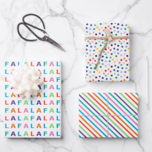 Farbenfroher Spaß FA LA LA URLAUBSSAISON Geschenkpapier Set