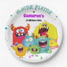 Farbenfroher Spaß Kawaii Monster Runde