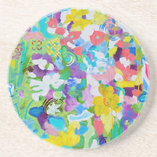 Farbenfroher Spaß von Lydias Art Sangria Getränkeuntersetzer (Vorne)