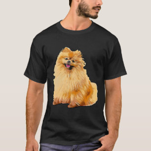 Farbenfroher Spitz Sitzen Spitz Spitz T-Shirt