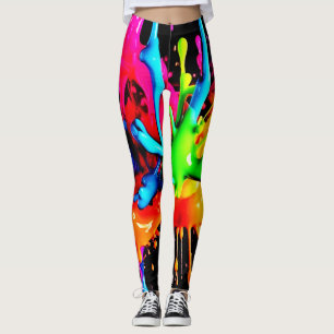 Farbenfroher Spritzer Abstract Leggings