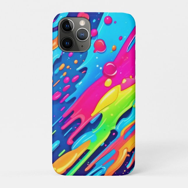 Farbenfroher Spritzer Case-Mate iPhone Hülle (Rückseite)