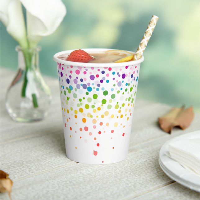 Farbenfroher Spritzer | Feiern Pappbecher (In Situ)