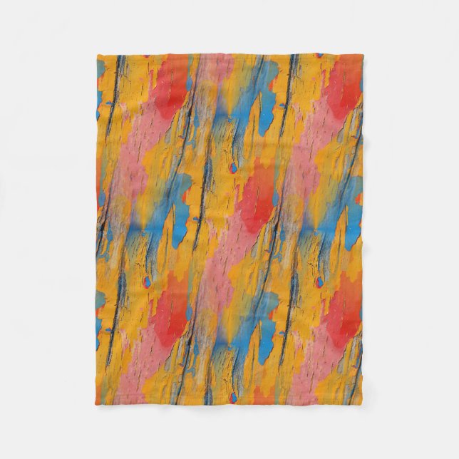 Farbenfroher Spritzer Fleecedecke (Vorderseite)