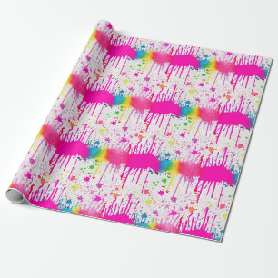 Farbenfroher Spritzer Geschenkpapier