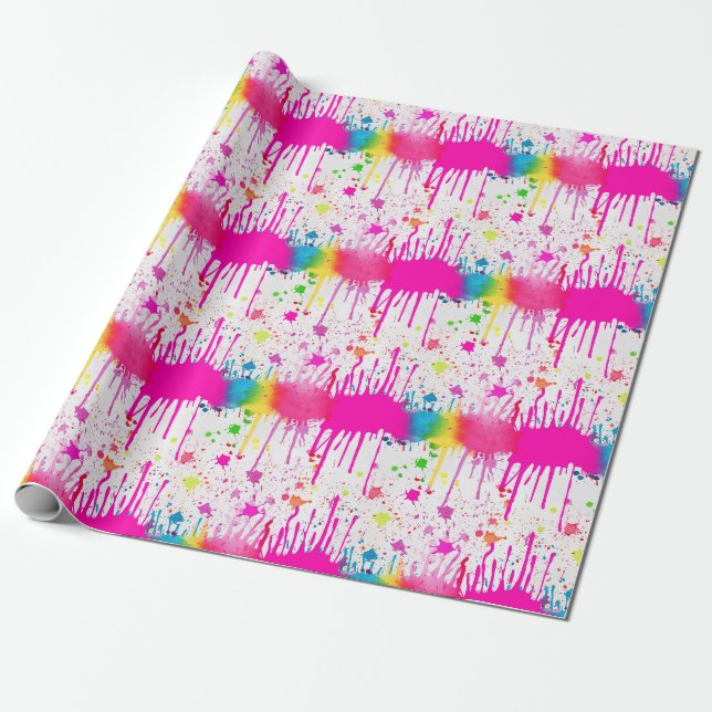 Farbenfroher Spritzer Geschenkpapier (Ungerollt)