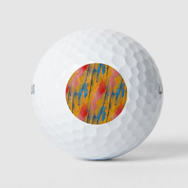 Farbenfroher Spritzer Golfball (Vorderseite)