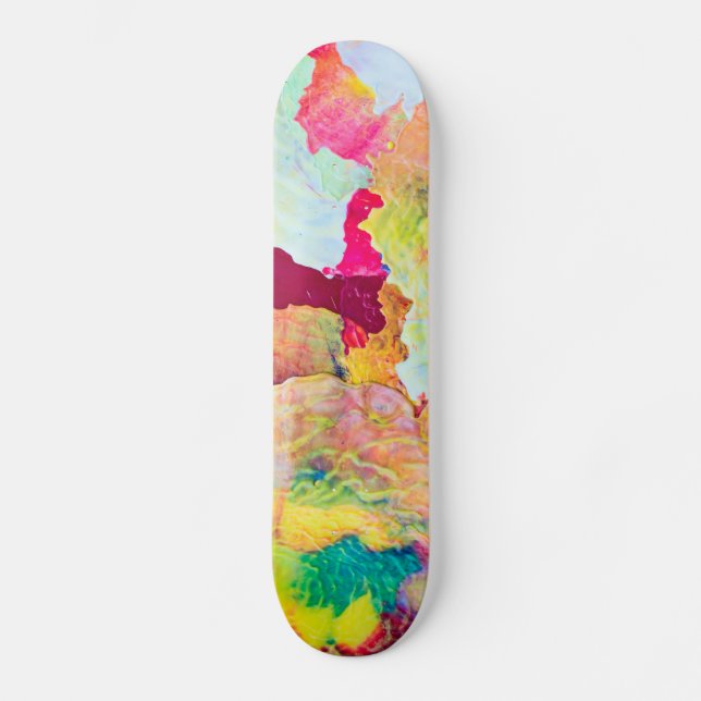 Farbenfroher Spritzer Skateboard (Vorderseite)