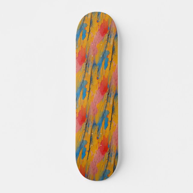 Farbenfroher Spritzer Skateboard (Vorne)