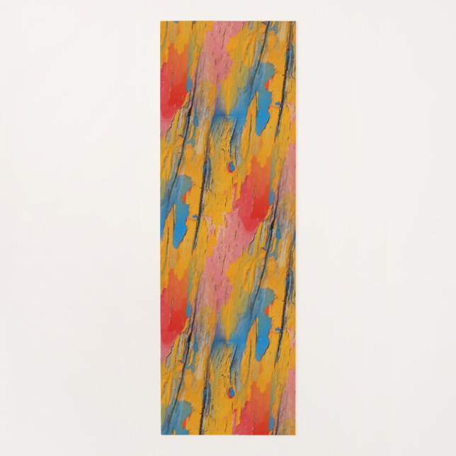 Farbenfroher Spritzer Yogamatte (Vorderseite)