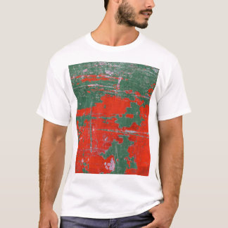 Farbenfroher Stahlrost, texturierter Hintergrund. T-Shirt
