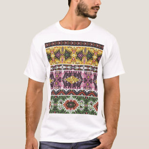 Farbenfroher Stammesstil, nahtloses Muster. T-Shirt