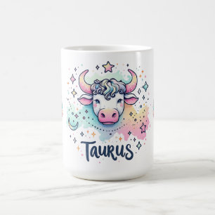 Farbenfroher Stier Zodac Astrologie Kaffeetasse