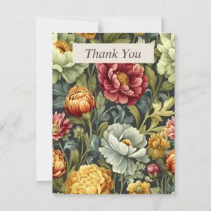 Farbenfroher Stift Gezeichnet Blume Danke Karte