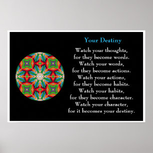 Farbenfroher Stift - Kaleidoskopisches Destination Poster