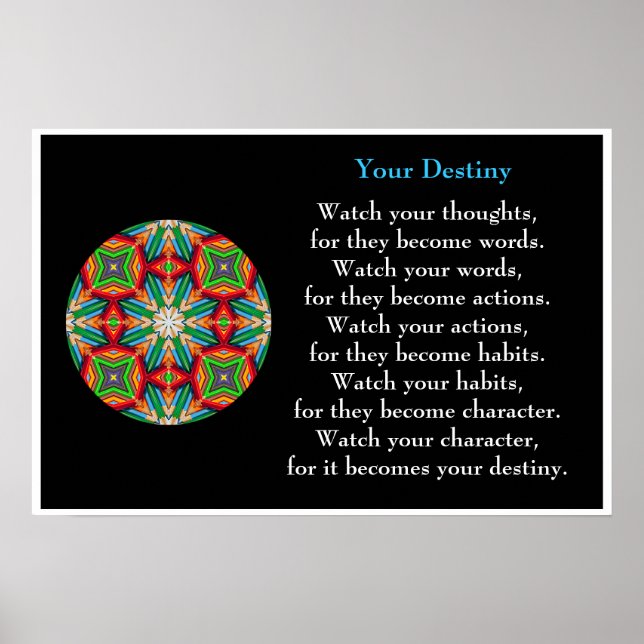 Farbenfroher Stift - Kaleidoskopisches Destination Poster (Vorne)