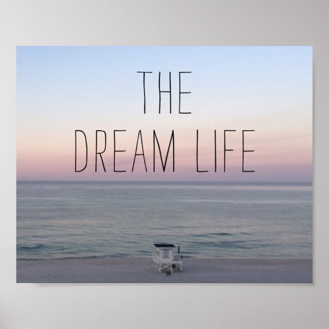 Farbenfroher Strandtraum Leben Poster (Vorne)