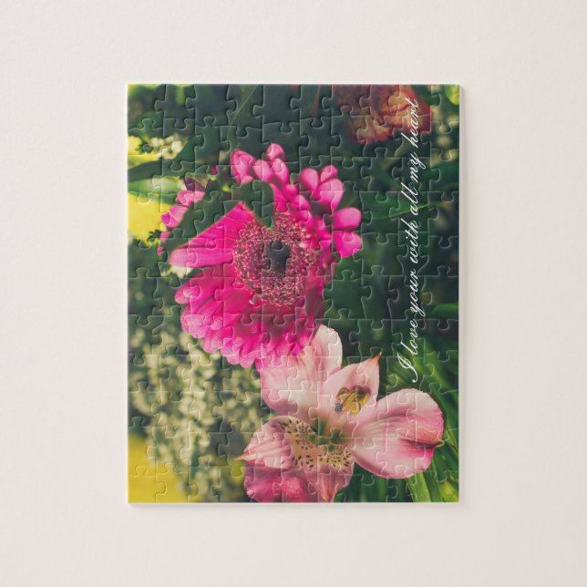 Farbenfroher Strauß von Blume Puzzle (Vertikal)