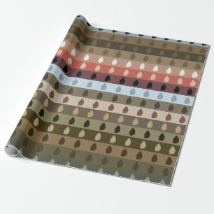 Farbenfroher Streifen-Stammeskunst  Geschenkpapier