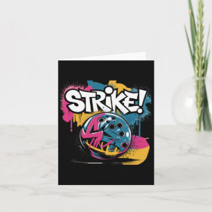 Farbenfroher Strike Bowling Ll Karte