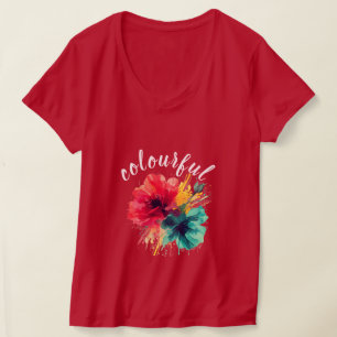 Farbenfroher T - Shirt für Frauen - lebhaftes Graf