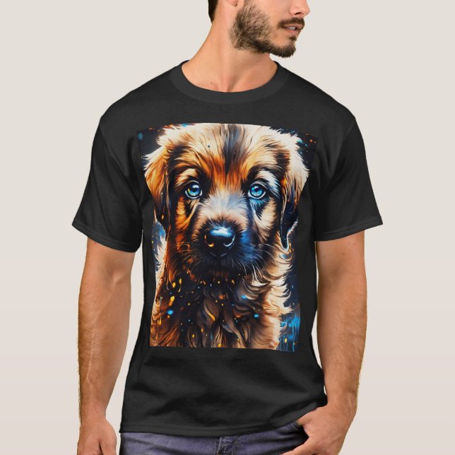 Farbenfroher T - Shirt für Hunde (Vorderseite)