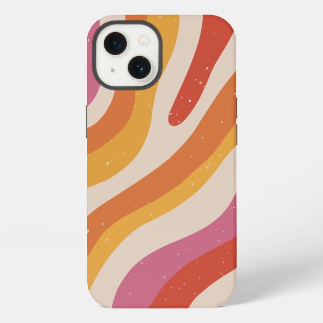 farbenfroher Tarnmusterdruck iPhone Hülle (Rückseite)