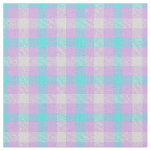Farbenfroher Tartan kariert blau und lila Familien Stoff