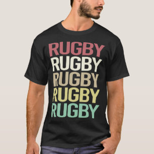 Farbenfroher Text Rugby T-Shirt