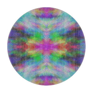 Farbenfroher Tie-Dye-Stil Kunst Schneidebrett