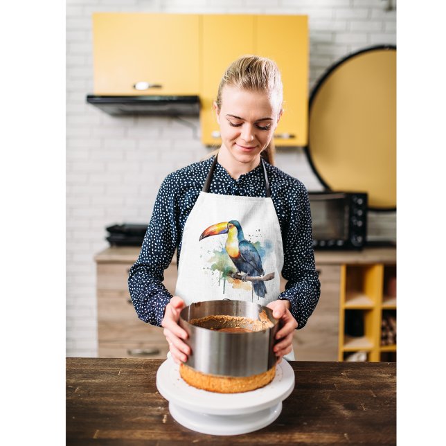 farbenfroher Toukan, der auf einem Ast sitzt Schürze (Von Creator hochgeladen)