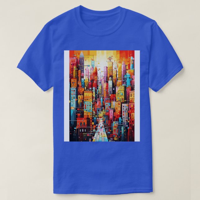 Farbenfroher Traum Weltkulturerbe der Unesco Abstr T-Shirt (Design vorne)