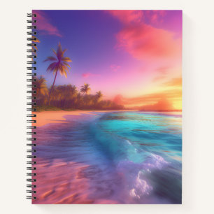 Farbenfroher Traumstrand Notizbuch