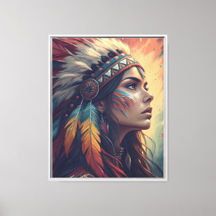 Farbenfroher tribaler Geist Kunstprint Leinwanddruck