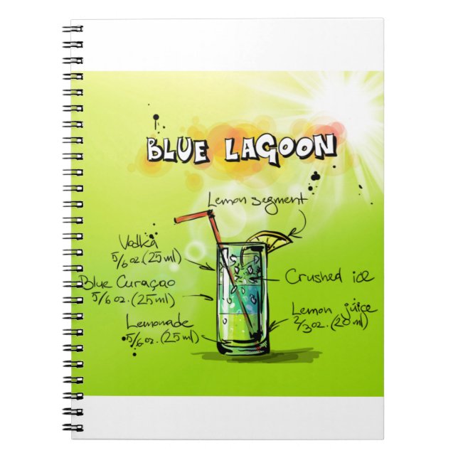 Farbenfroher Tropencocktail Notizblock (Vorderseite)