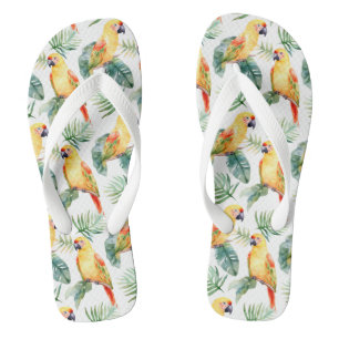 Farbenfroher Tropenpapagei Flip Flops