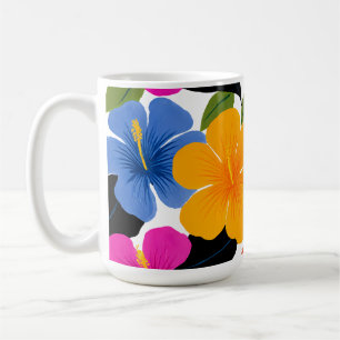 Farbenfroher tropischer Blumenkaffee-Mug – Lebendi Kaffeetasse