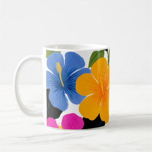 Farbenfroher tropischer Blumenkaffee-Mug – Lebendi Kaffeetasse