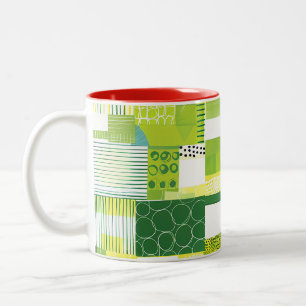 Farbenfroher tropischer Blumenkaffee-Mug – Lebendi Zweifarbige Tasse