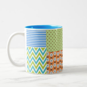 Farbenfroher tropischer Blumenkaffee-Mug – Lebendi Zweifarbige Tasse