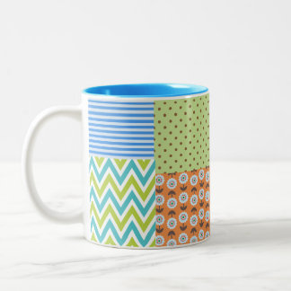 Farbenfroher tropischer Blumenkaffee-Mug – Lebendi Zweifarbige Tasse