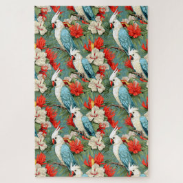 Farbenfroher tropischer Dschungelpapagei schwierig Puzzle