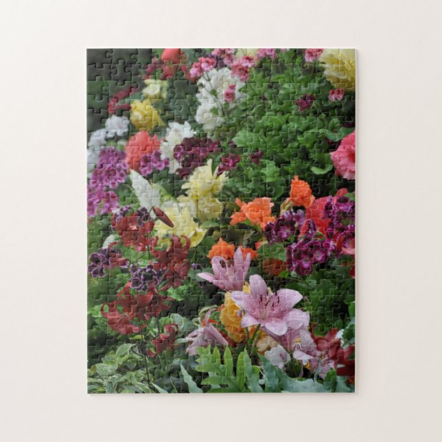 Farbenfroher tropischer Garten Puzzle (Vertikal)